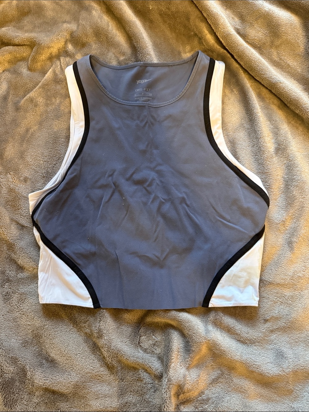 Nike Yoga Small Blue Athletic Crop Tank